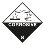 [9458F] 9458F - Etichetta adesiva CORROSIVE (8)