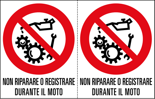 [9503A] 9503A - Foglio n. 2 etichette adesive non riparare o