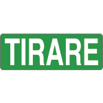 [9603AG] 9603AG - Foglio n. 1 etichette adesive fondo verde TIRARE