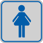 [9643A] 9643A - Etichetta argento simbolo TOILETTE DONNA