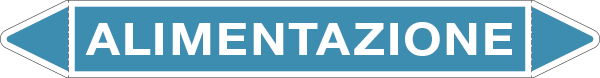 [99502B] 99502B - foglio 5 elichette per tubazioni fondo azzurro ALIMENTAZIONE