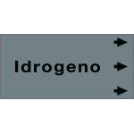 [99A113NED] 99A113NED - etichetta fondo grigio "IDROGENO" destra