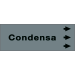 [99A662NDD] 99A662NDD - foglio da 5 etichette fondo grigio "CONDENSA" destra