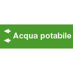 [99A672NBS] 99A672NBS - foglio da 5 etichette fondo verde" ACQUA POTABILE"SX