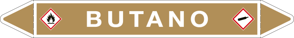 [99B201B] 99B201B - foglio da 5 etichette autoadesive con frecce e simboli BUTANO