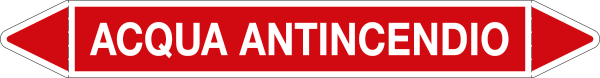 [99B212B] 99B212B - foglio da 5 etichette autoadesive con frecce+simb.ACQUA ANTINCENDIO