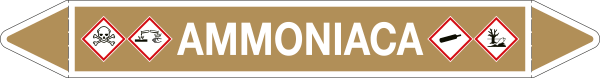 [99B282B] 99B282B - foglio da 5 etichette autoadesive con frecce e simboli per AMMONIACA