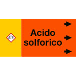 [99B580NED] 99B580NED - Etichetta fondo arancio "ACIDO SOLFORICO" dx
