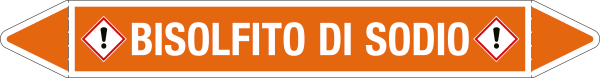 [99C110A] 99C110A - foglio da 5 etichette autoadesive con frecce+simb BISOLFITO DI SODIO