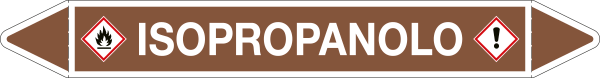 [99C380B] 99C380B - foglio da 5 etichette autoadesive con frecce e simboli ISOPROPANOLO
