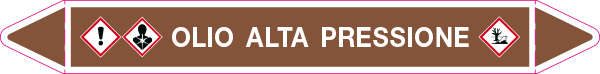 [99C450B] 99C450B - foglio da 5 etichette autoadesive con frecce+simboli OLIO ALTA PRESS.