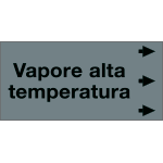 [99C570NED] 99C570NED - Etichetta fondo grigio "VAPORE ALTA TEMPERATURA" destra