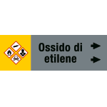 [99C680NBD] 99C680NBD - foglio da 5 etichette fondo grigio" OSSIDO ETILENE "destra