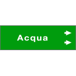 [99C710NBD] 99C710NBD - foglio da 5 etichette fondo verde" ACQUA "destra