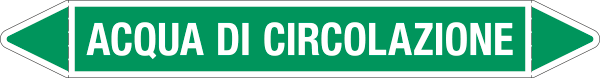 [99C800B] 99C800B - foglio da 5 etichette autoadesive con frecce+simb ACQUA DI CIRCOLAZ.