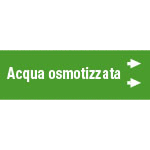 [99C890NBD] 99C890NBD - foglio da 5 etichette fondo verde" ACQUA OSMOTIZZATA " dx