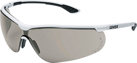 [APU3280] APU3280 - occhiali Sportstyle lente policarbonato grigia montatura bianca/nera