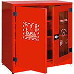 [ARR1053] ARR1053 - Armadio verniciato 1 anta cieca e 1 finestrata 2 ripiani