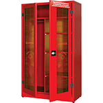 [ARR1856] ARR1856 - Armadio verniciato 2 ante finestrate 3 ripiani appendiabiti h. 1850 mm