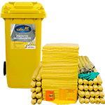 [ASCK120] ASCK120 - kit serie CHIMICI SAFE IN colore GIALLO in bidone carrellato da 120 lt
