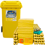 [ASCK360] ASCK360 - kit serie CHIMICI SAFE IN colore GIALLO in bidone carrellato da 360 lt