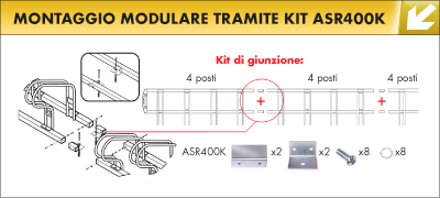 [ASR400K] ASR400K - kit per composizione modulare portabiciclette modello ASR400