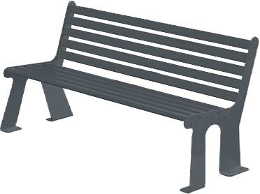 [ASRP05N] ASRP05N - Panchina acc. zin. c/schien. grigio antracite