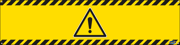 [BAN180W001] BAN180W001 - Banner pericolo generico 180x45