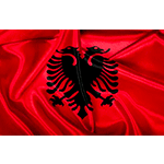 [BAPES150A] BAPES150A - bandiera ALBANIA con lavorazione mm 1000x1500