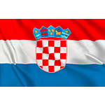 [BAPES225C] BAPES225C - bandiera CROAZIA con lavorazione mm 1500x2250