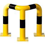 [BARV6066] BARV6066 - barriera angolare giallo/nero mm 600x600x600 h.