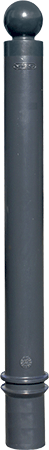 [BARV810] BARV810 - paletto in poliuretano assorbi urti estraibile col. NERO mm 100 h.