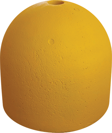 [BC248Y] BC248Y - Base cemento con foro diametro 48 per palo colore giallo