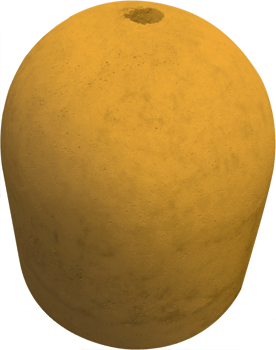 [BC260Y] BC260Y - Base cemento con foro diametro 60mm per palo, colore giallo