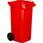 [BIC0120R] BIC0120R - Cassonetto mobile portarifiuti da litri 120 ROSSO