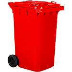 [BIC0240R] BIC0240R - Cassonetto mobile portarifiuti da litri 240 ROSSO