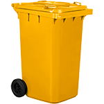 [BIC0240Y] BIC0240Y - Cassonetto mobile portarifiuti da litri 240 GIALLO