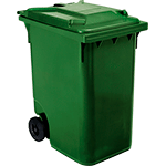 [BIC0360G] BIC0360G - Cassonetto mobile portarifiuti da litri 360 VERDE