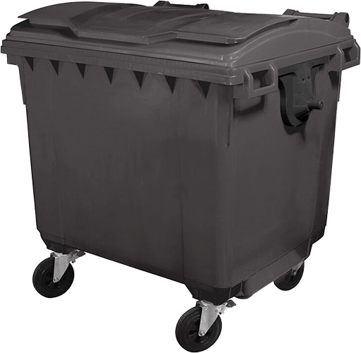 [BIC1001SG] BIC1001SG - Cassonetto rifiuti SOLIDI coperchio piano L.1100 GRIGIO