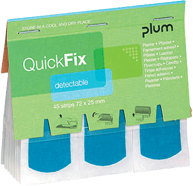 [BRC131] BRC131 - ricarica da 45 cerotti in tessuto cm 7 x 2 Blu Detectable