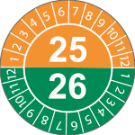 [CBC18725] CBC18725 - fg.da 10 bollini identificazione 25-26 G/V