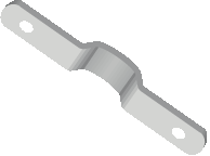 [CLC125] CLC125 - Piastrina in ferro zincato senza bulloni