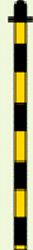 [CN1332] CN1332 - Solo paletto PVC giallo / nero altezza  130 cm