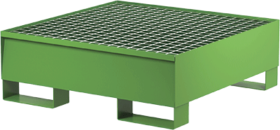 [COM101] COM101 - vasca di raccolta con griglia zincata,capacita' 1 fusto da 200 lt