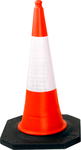 [COR9100] COR9100 - cono stradale h. cm 100 con banda rifrangente classe 2
