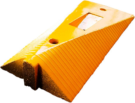 [COT500M] COT500M - cordolo delimitatore omologato in gomma giallo term.maschio h.5 cm.