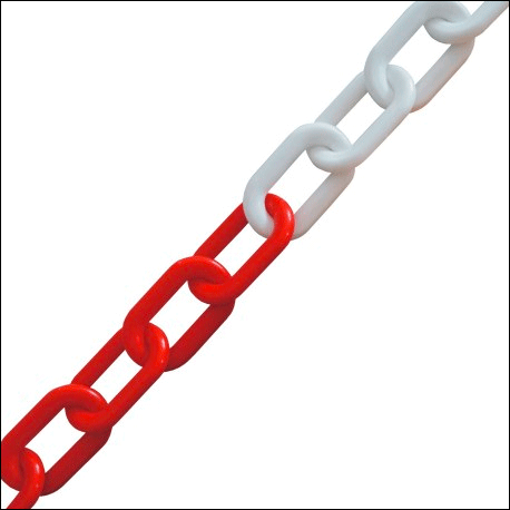 [CP104] CP104 - Catena plastica colore bianco rosso