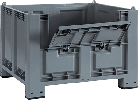 [CPL4553] CPL4553 - Cargopallet grigio con piedi portello  con FORO