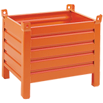 [CPLS10A] CPLS10A - Contenitore in lamiera con 4 piedi scatolati portata 600kg