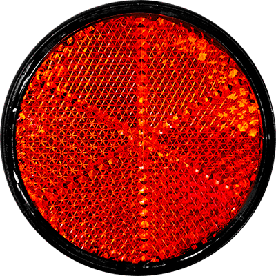 [CT23R] CT23R - Catadiottro retrorilflettente rosso e vite posteriore